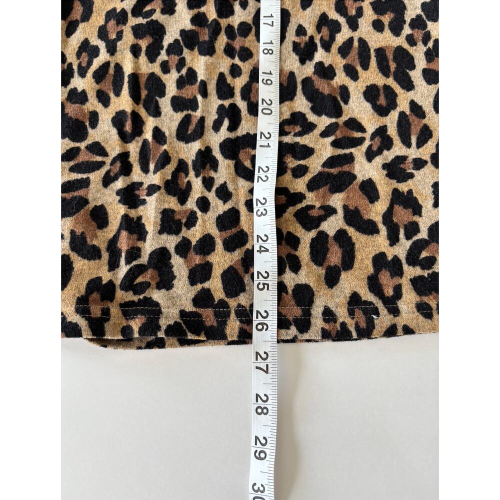 Harve Bernard Leopard Print Knit Sweater Size M Animal Print Streetwear Casual - Picture 6 of 7